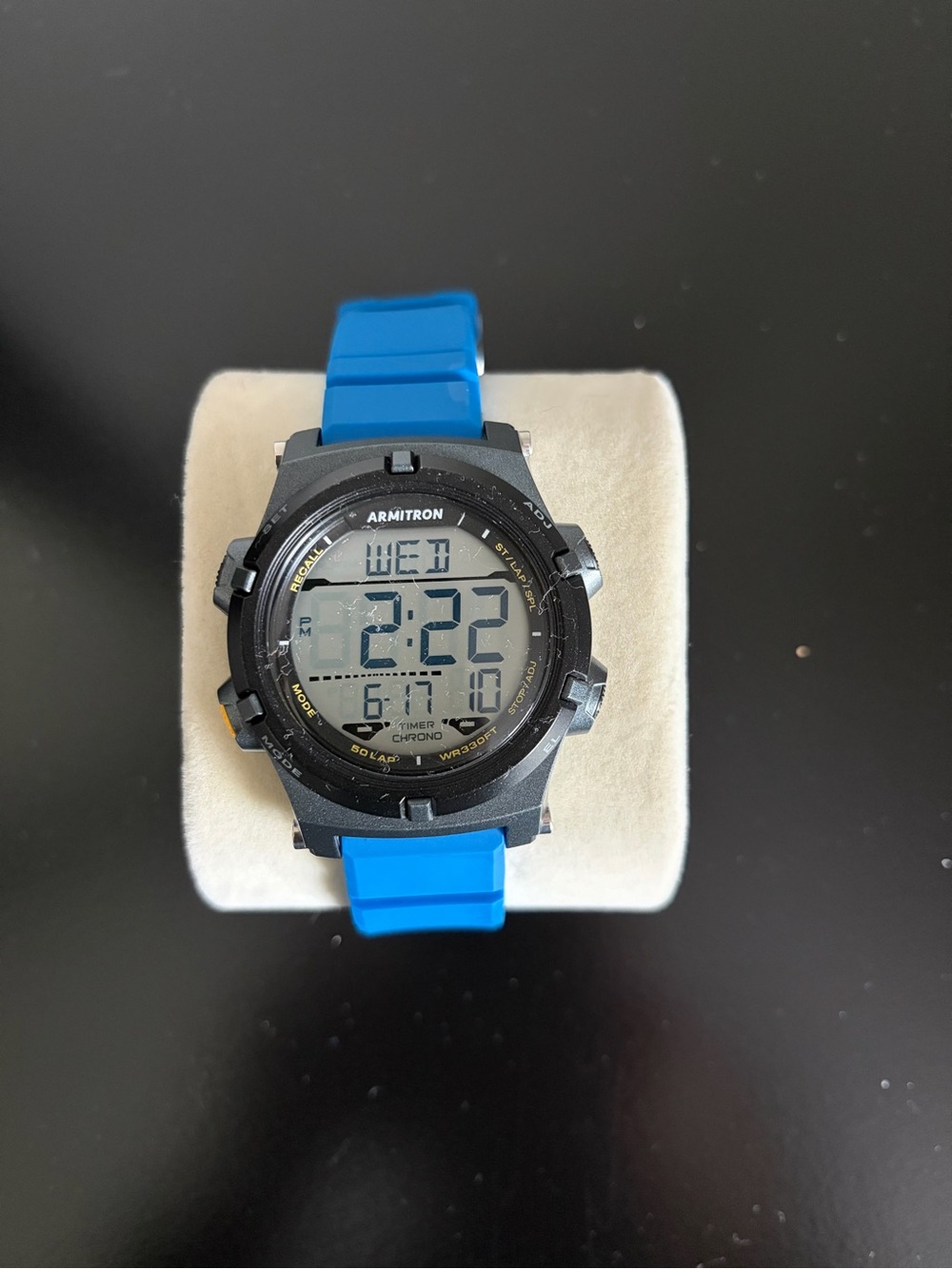 Armitron Digital Sport Watch - Bright Blue Strap & Black Case